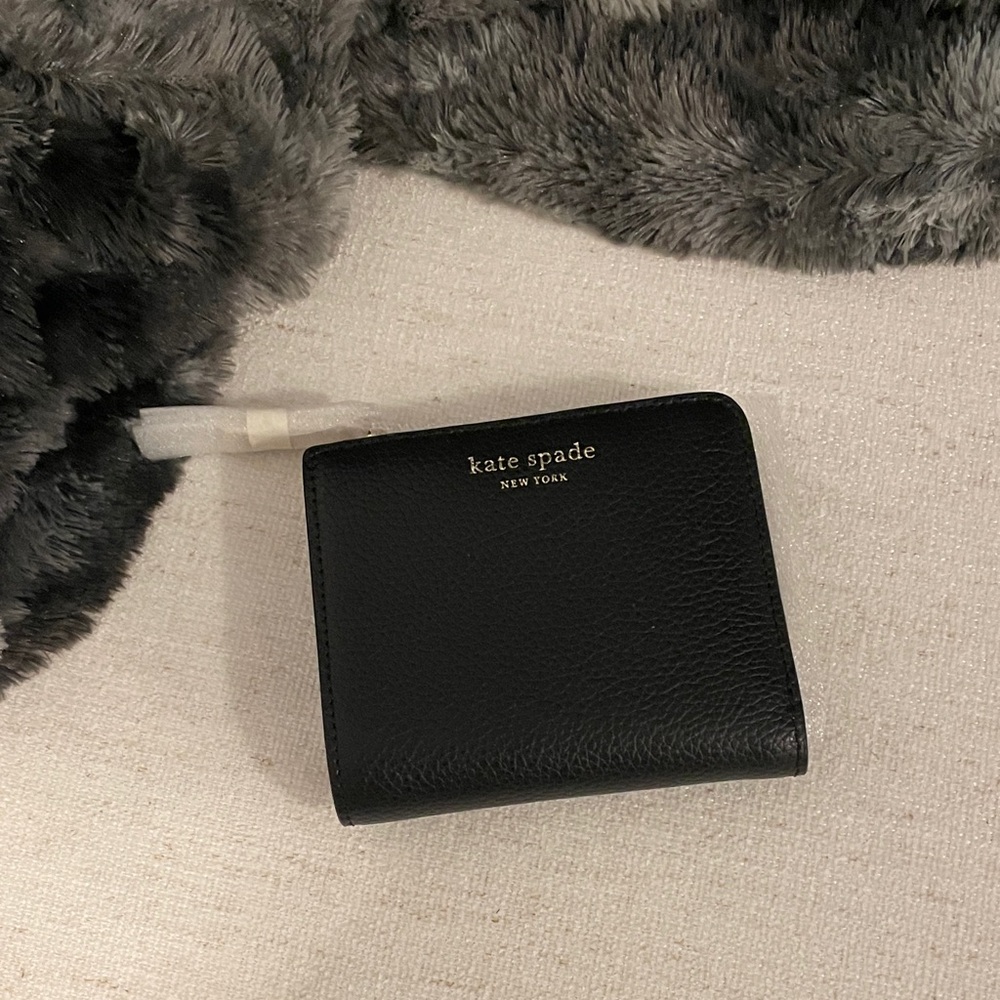 Kate Spade Black Leather Compact Wallet